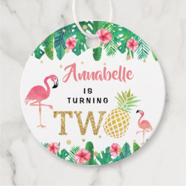 Tropisch zomerstrand Luau Girls 2e verjaardag Bedankjes Labels