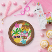 Tropisch zomerstrand Luau Verjaardag Papieren Bordje (Feest)