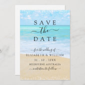 Tropisch zomerstrand Save the Date (Voorkant / Achterkant)