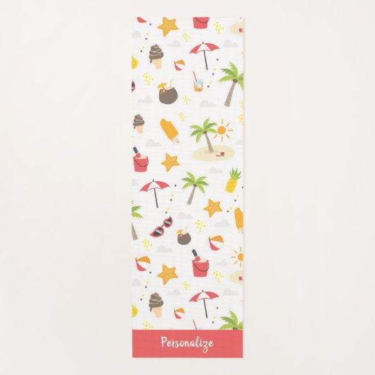 Tropisch zomerstrand Zen Yoga gepersonaliseerd Yogamat (Voorkant)