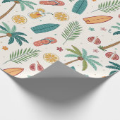 Tropisch zomerstrandpatroon (1) cadeaupapier (Hoek)
