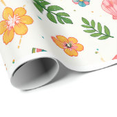 Tropisch zomerstrandpatroon inpakpapier (Rol Hoek)