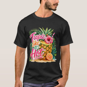 Tropisch zomert-shirt voor op het strand. t-shirt