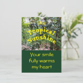 Tropisch zonnebrandmiddel Wenskaart (Staand voorkant)