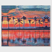 Tropisch zonnebrandpapier cadeaupapier (Vlak)