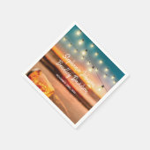Tropisch zonneschijn Beach Mason Jar Lights Weddin Servetten (Hoek)