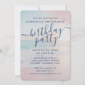 Tropisch zonneschijnroze marathday Shimmer Paper Kaart (Voorkant)