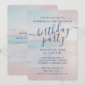 Tropisch zonneschijnroze marathday Shimmer Paper Kaart (Voorkant / Achterkant)