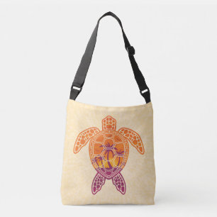 Tropisch zonneschijnschildpad voor Zee Crossbody Tas