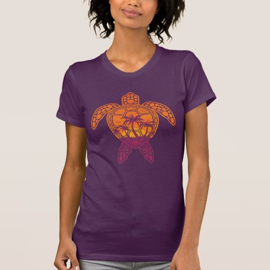 Tropisch zonneschijnschildpad voor Zee T-shirt (Voorkant)