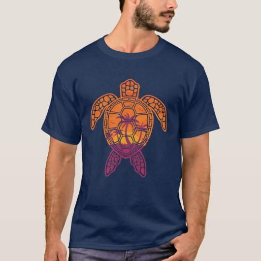 Tropisch zonneschijnschildpad voor Zee T-shirt (Voorkant)