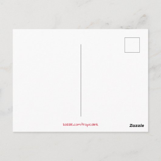 Tropisch zonnestrand briefkaart (Achterkant)