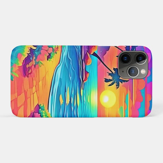 Tropisch zonnestrand Case-Mate iPhone case (Achterkant (horizontaal))
