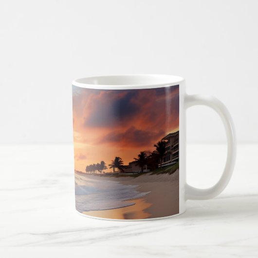 Tropisch zonnestrand koffiemok (Rechts)