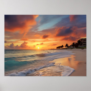 Tropisch zonnestrand poster
