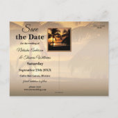 Tropisch Zonnestrand sparen het Briefkaart van de  (Achterkant)