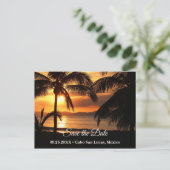 Tropisch Zonnestrand sparen het Briefkaart van de  (Staand voorkant)