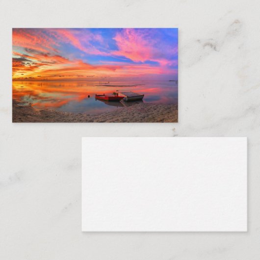 Tropisch zonnestrand visitekaartje (Voorkant / Achterkant)