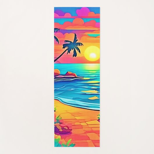Tropisch zonnestrand yogamat (Voorkant)