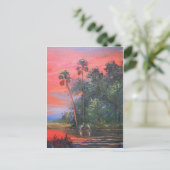 Tropisch zonnig en warm briefkaart (Staand voorkant)