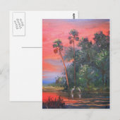 Tropisch zonnig en warm briefkaart (Voorkant / Achterkant)