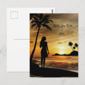 Tropisch Zonsondergang Eiland Briefkaart (Voorkant / Achterkant)