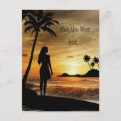 Tropisch Zonsondergang Eiland Briefkaart (Voorkant)