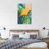 Tropisch zonsondergang landschap Jungle Abstract Canvas Afdruk (Insitu (Slaapkamer))