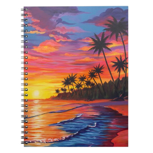 Tropisch Zonsondergang Notitieboek (Voorkant)