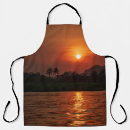 Tropisch Zonsondergang Schort