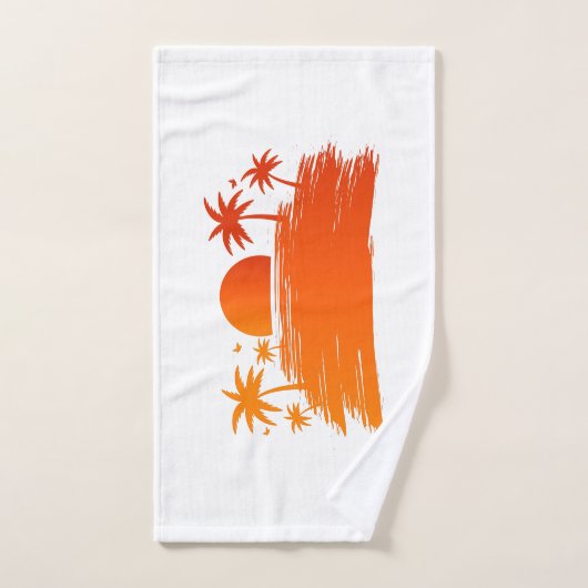 Tropisch zonsonderstel bad handdoek (Handdoek)