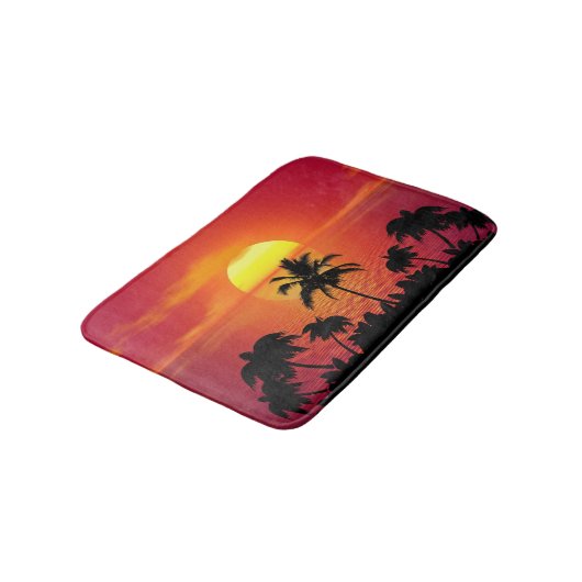 Tropisch zonsonderstel badmat (Gekanteld)
