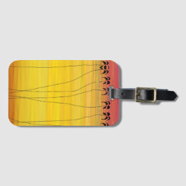 Tropisch zonsonderstel bagagelabel