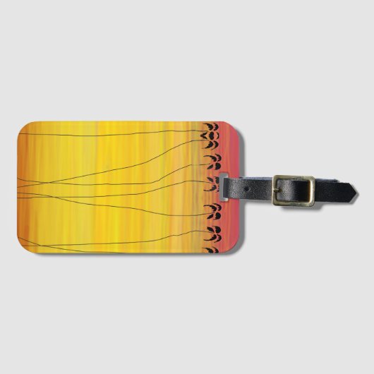 Tropisch zonsonderstel bagagelabel (Voorkant (horizontaal))