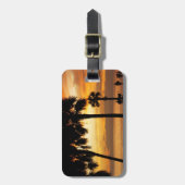 Tropisch zonsonderstel bagagelabel (Voorkant verticaal)