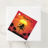 Tropisch zonsonderstel bedankjes labels (In situ)