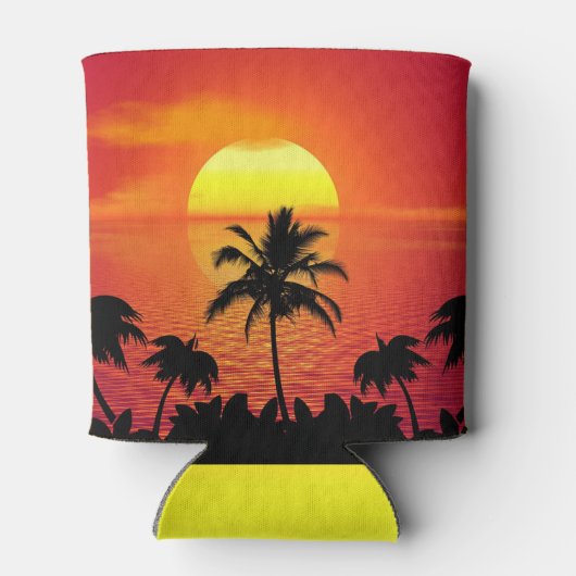 Tropisch zonsonderstel blikjeskoeler (Achterkant)