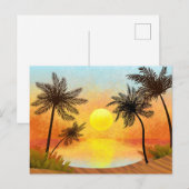 Tropisch zonsonderstel briefkaart (Voorkant / Achterkant)