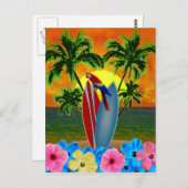 Tropisch zonsonderstel briefkaart (Voorkant / Achterkant)