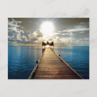 Tropisch zonsonderstel briefkaart