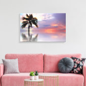 Tropisch zonsonderstel canvas afdruk (Insitu (Woonkamer))