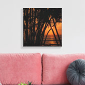 Tropisch zonsonderstel canvas afdruk (Insitu (Woonkamer))