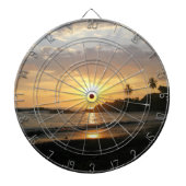 Tropisch zonsonderstel dartbord (Voorkant)