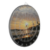 Tropisch zonsonderstel dartbord (Voorkant Links)