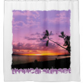 Tropisch zonsonderstel douchegordijn (Voorkant)