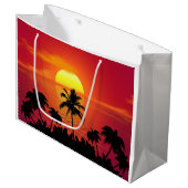 Tropisch zonsonderstel groot cadeauzakje (Voorkant Gekanteld)