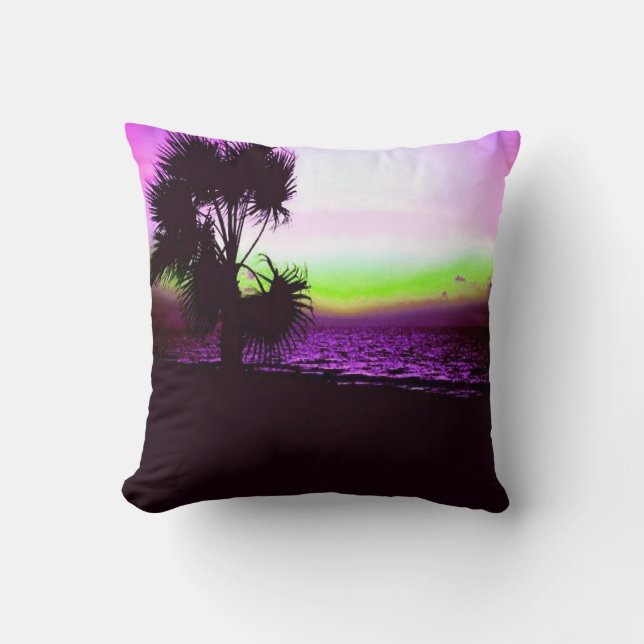 Tropisch zonsonderstel kussen (Voorkant)