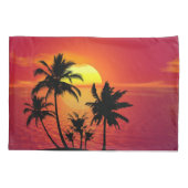 Tropisch zonsonderstel kussensloop (Achterkant-Links)