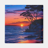 Tropisch zonsonderstel magneet (Voorkant)