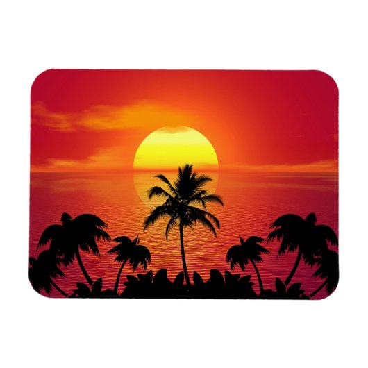 Tropisch zonsonderstel magneet (Horizontaal)